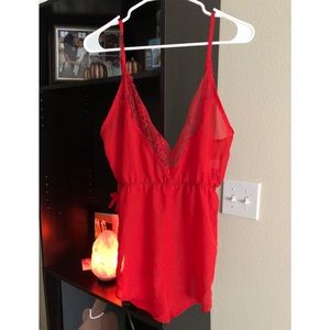 beautiful red lingerie